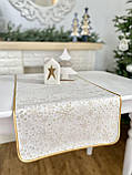Новорічна двостороння доріжка 40x100 см, скатертина з тефлоновим покриттям, фото 4