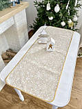 Новорічна двостороння доріжка 40x100 см, скатертина з тефлоновим покриттям, фото 2