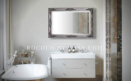 Дзеркало в стилі Rococo 90x60 SLV, Німеччина, фото 2