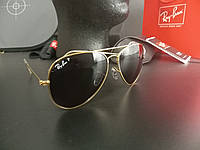 Очки с Поляризацией Ray Ban 3025 Aviator солнцезащитные женские мужские солнцезащитные очки от солнца рей бен