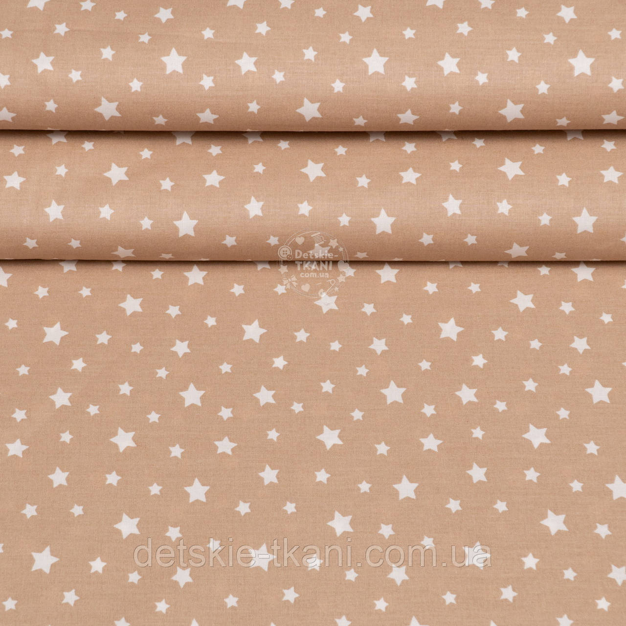 Ранфорс шириною 240 см "Мале сузір'я" на карамельному, №4376, фото 1