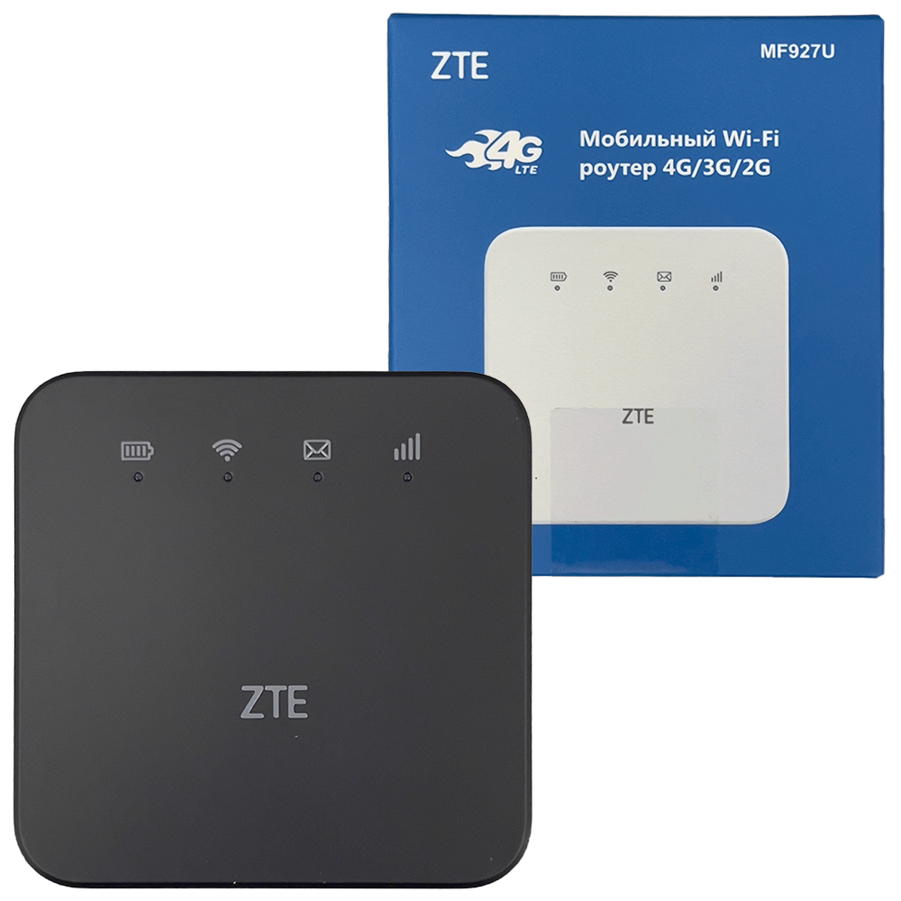 Портативный WiFi роутер с GSM модемом ZTE MF927U 4G Wi-Fi Black ...