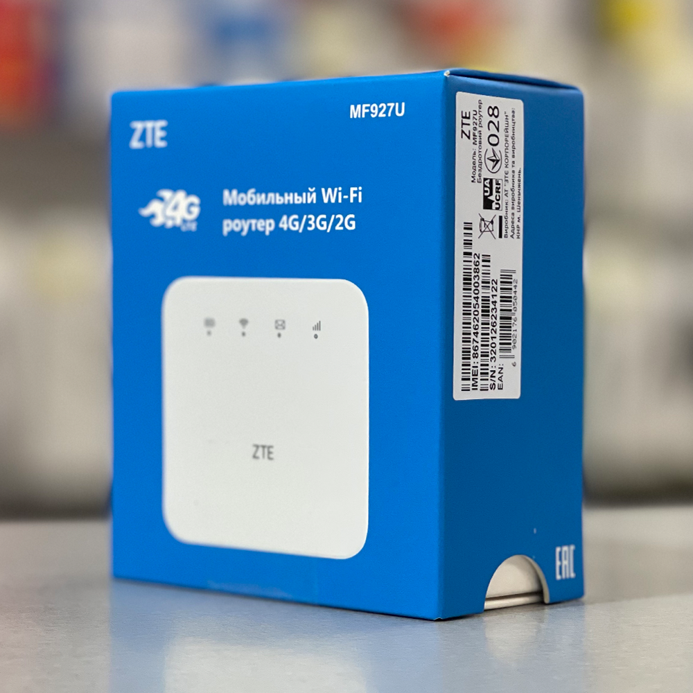 Портативный WiFi роутер с GSM модемом ZTE MF927U 4G Wi-Fi Black ...