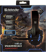 Навушники Defender Warhead G-390/64039 1,8м Led black/blue+мікрофон