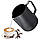 Молочник нержавіюча сталь 350 мл для кави, Чорний, Професійний пітчер для збивання молока з носиком, фото 5