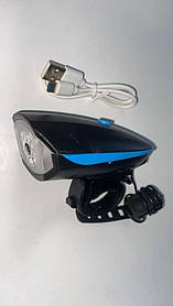 Функціональний акумуляторний ліхтар для велосипедів з функцією дзвінка (7588)