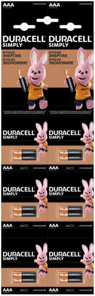 Батарейка Duracell AAA-LR3 планшет 20шт