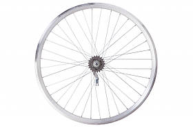 Колесо задн. VLT 24" AL 36H двост. чорн.; Втулка черв. SHUNFENG SF-CT01 на гайках