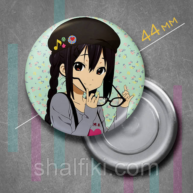 "Адзуса Накано (Кей-Он! / K-On!)" магніт круглий Ø44 мм