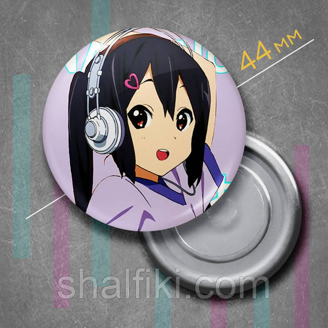 "Адзуса Накано (Кей-Он! / K-On!)" магніт круглий Ø44 мм