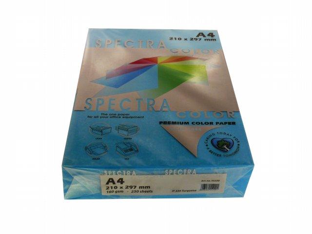 Папір кольор. А4 160г/м інт. Spectra Color Turquoise 220 (синій)(250)(1250)