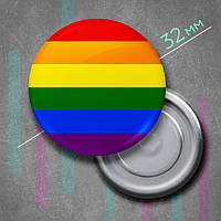 "Флаг ЛГБТ" магнит круглый Ø32 мм