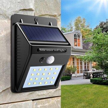 Світильник на сонячній батареї Solar Powered LED Wall Light з датчиком освітленості. PIR sensor