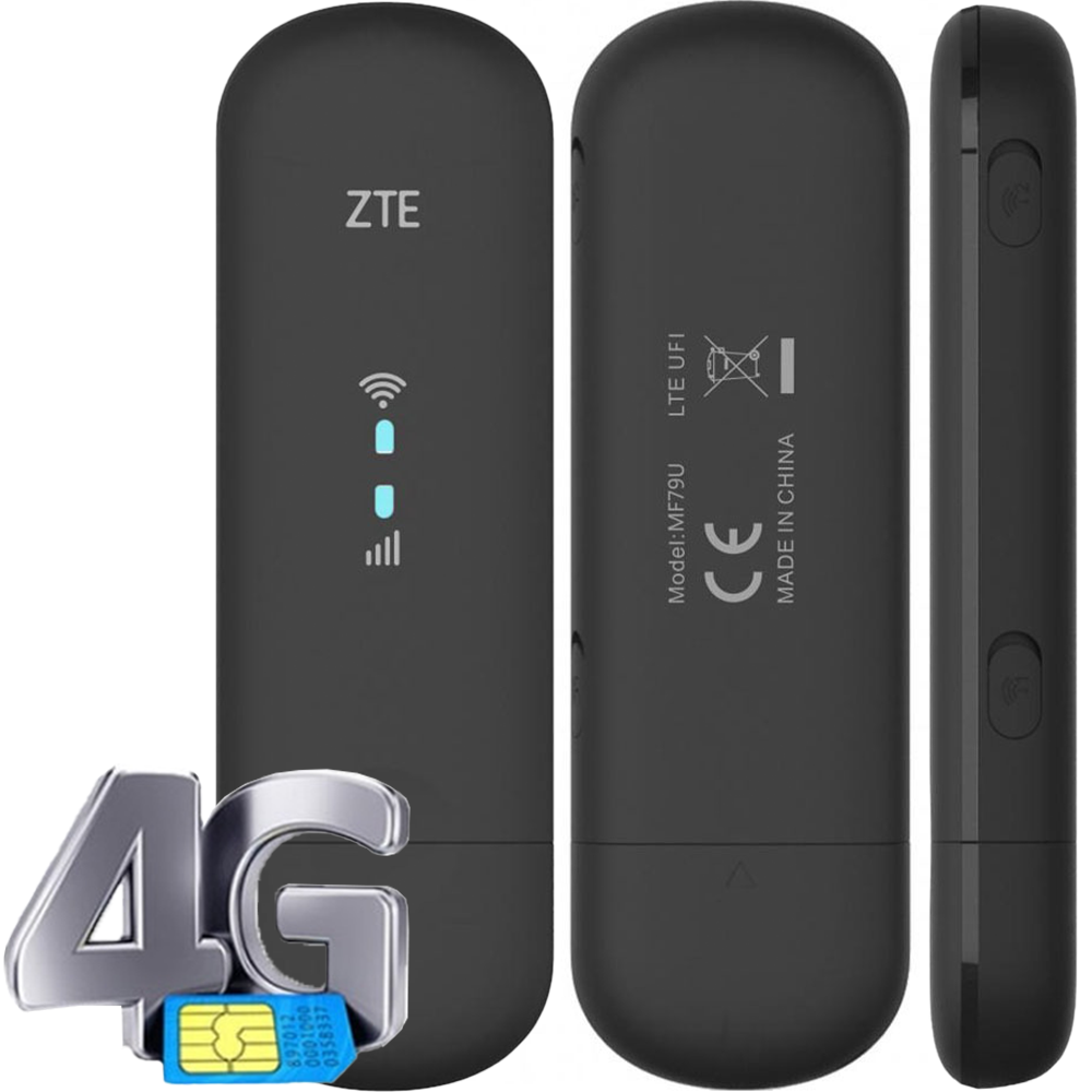 USB WiFi роутер с GSM модемом ZTE MF79U 4G Wi-Fi Black | Lifecell, Kyivstar, Vodafone - фото 7 - id-p1707314714