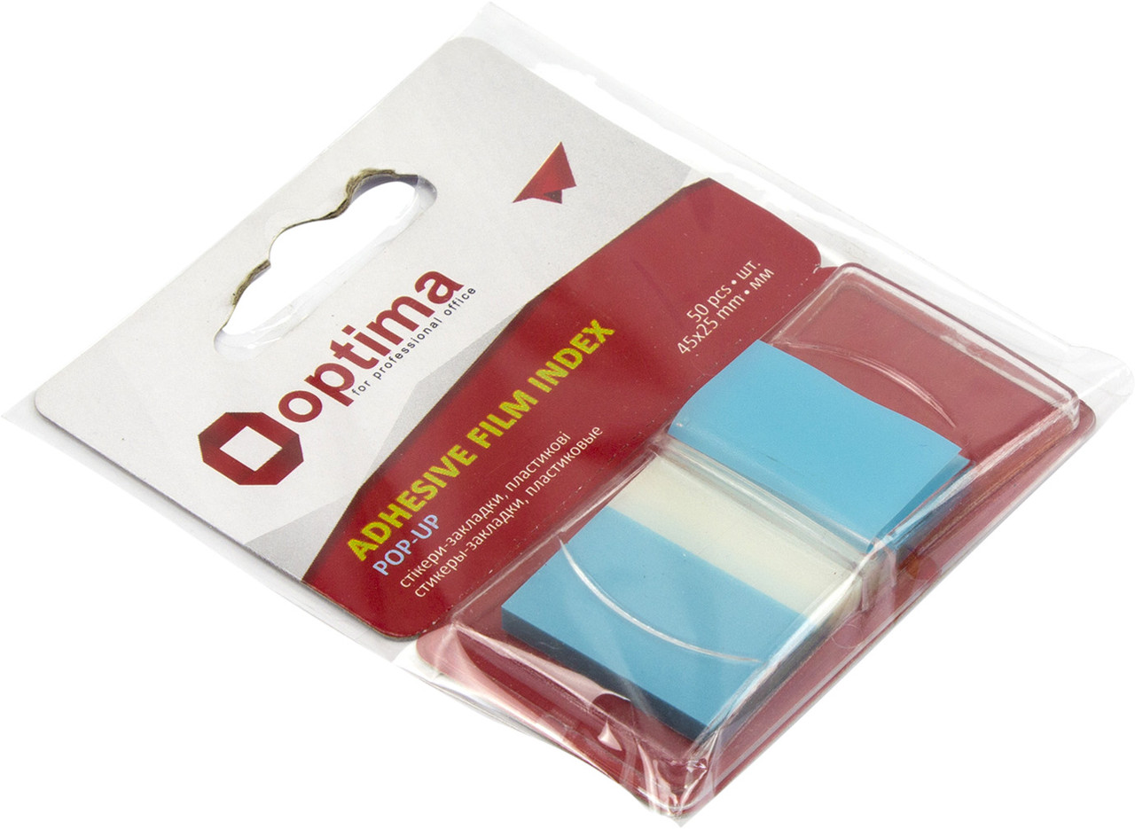 Блок/зам. липк. краєм 75х50мм 100арк. жовтий "Optima" №O25502(12)
