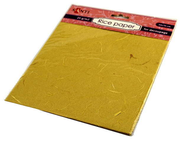 Папір рисовий "Santi" 50х70см жовт. №952711 - фото 1 - id-p1708068498