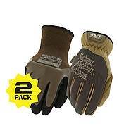 2 ПАРЫ - мужские армейские перчатки тактические зсу Mechanix FastFit + SpeedKnit, размер L, цвет коричневый