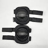 Комплект захисту тактичні наколінники та налокітники чорні, фото 3