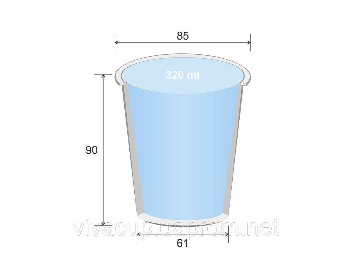 Бумажный стакан 320 мл белый - фото 3 - id-p163249425