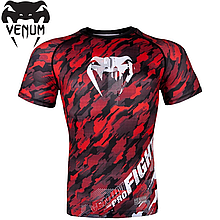 Рашгард з коротким рукавом чоловічий Venum Tecmo Rashguard Short Sleeves Red