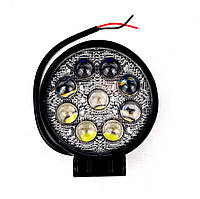 Фара противотуманная дополнительная LED универсальная GOLD 5D 24V 27W 9 диодов круглая широкий луч (TEMPEST)