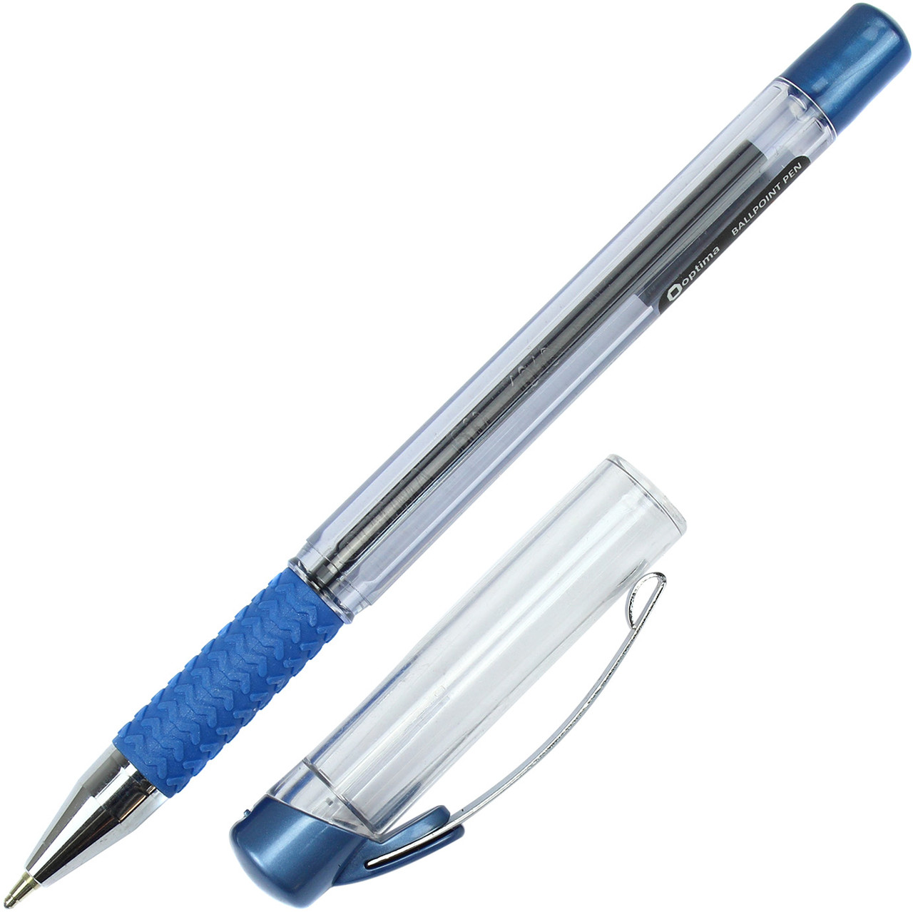 Ручка кульк. масл. "Optima" №O15659-02 Force 1мм синя(10)(100) - фото 2 - id-p1708056249