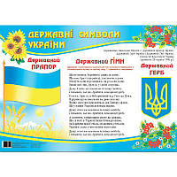 Плакат "Державні символи України"(укр.) №0101/13104028/Ранок/(20)