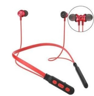 Навушники вакуумні BT M8 Sport (BT, stereo, гарнітура) red магніт №5328