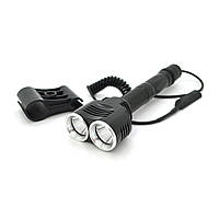 DR Фонарь подствольный Bailong BL-Q2822, 2LED Cree XML-T6, 6W, кабель с кнопкой, 2х18650/8800mah, Black,