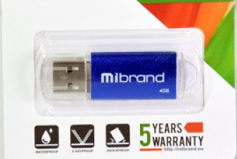 Флеш-пам`ять 64GB "Mibrand" Cougar USB2.0 blue №0531