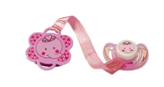 Пустушка силіконова анатомічна 6+міс. "Dydus" з ланцюжком №ZSU 2/L, фото 1