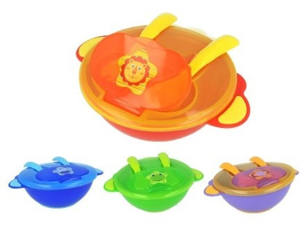 Набір посуду: тарілка 250мл з ложкою "Akuku" №A0317, фото 1