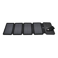 DR Solar panel 4 Foldings, built-in microUSB cable, Output: 5 /1 А(USB), plastic, Black, Corton box