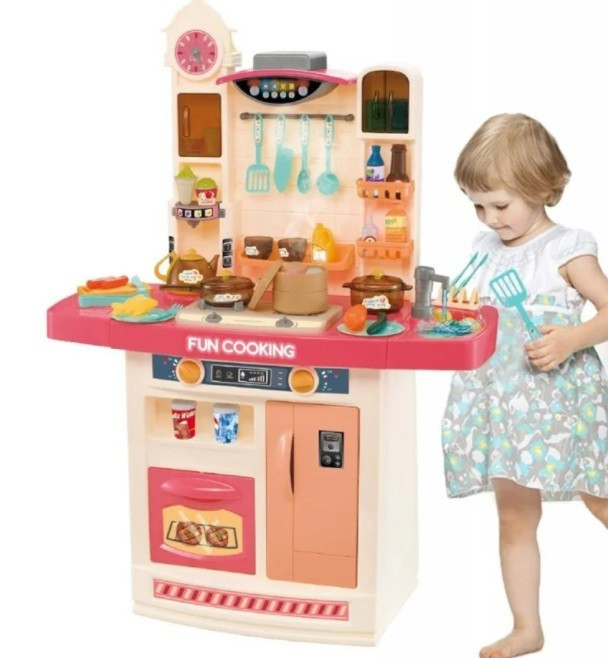 Інтерактивна дитяча велика кухня з водою і парою висота 100 см Mega Kitchen 898/998 A, фото 1