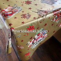 Новорічна Скатертина Клеєнка "Декорама" на флізеліновій основі. Ширина: 1,4 м