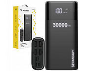 Power Bank Wozinsky 30000mAh Внешний Аккумулятор 4 x USB LCD 3A Черный