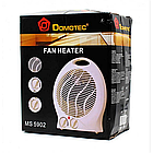 Тепловентилятор (дуйка) 2000 Вт, Domotec Heater MS 5902 / Электрообігрівач / Портативний обігрівач, фото 10