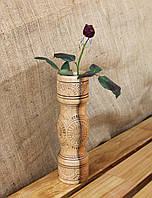 Дерев'яна ваза різьблена, ваза дерев'яна для декору, ваза декоративна, ваза з дерева