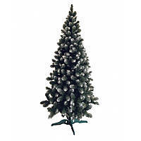 Новогодняя искуственная елка с белыми кончиками из ПВХ пленки 2,1 м