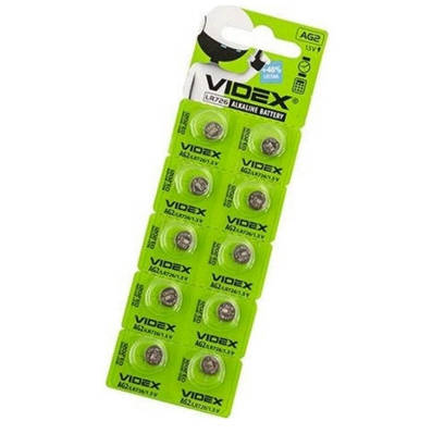Батарейки Videx годин. лужні AG2 (LR726), 10шт 291918