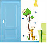 Інтер'єрна наклейка на стіну Дитяча — Зрістомір Звірята AY867, фото 2