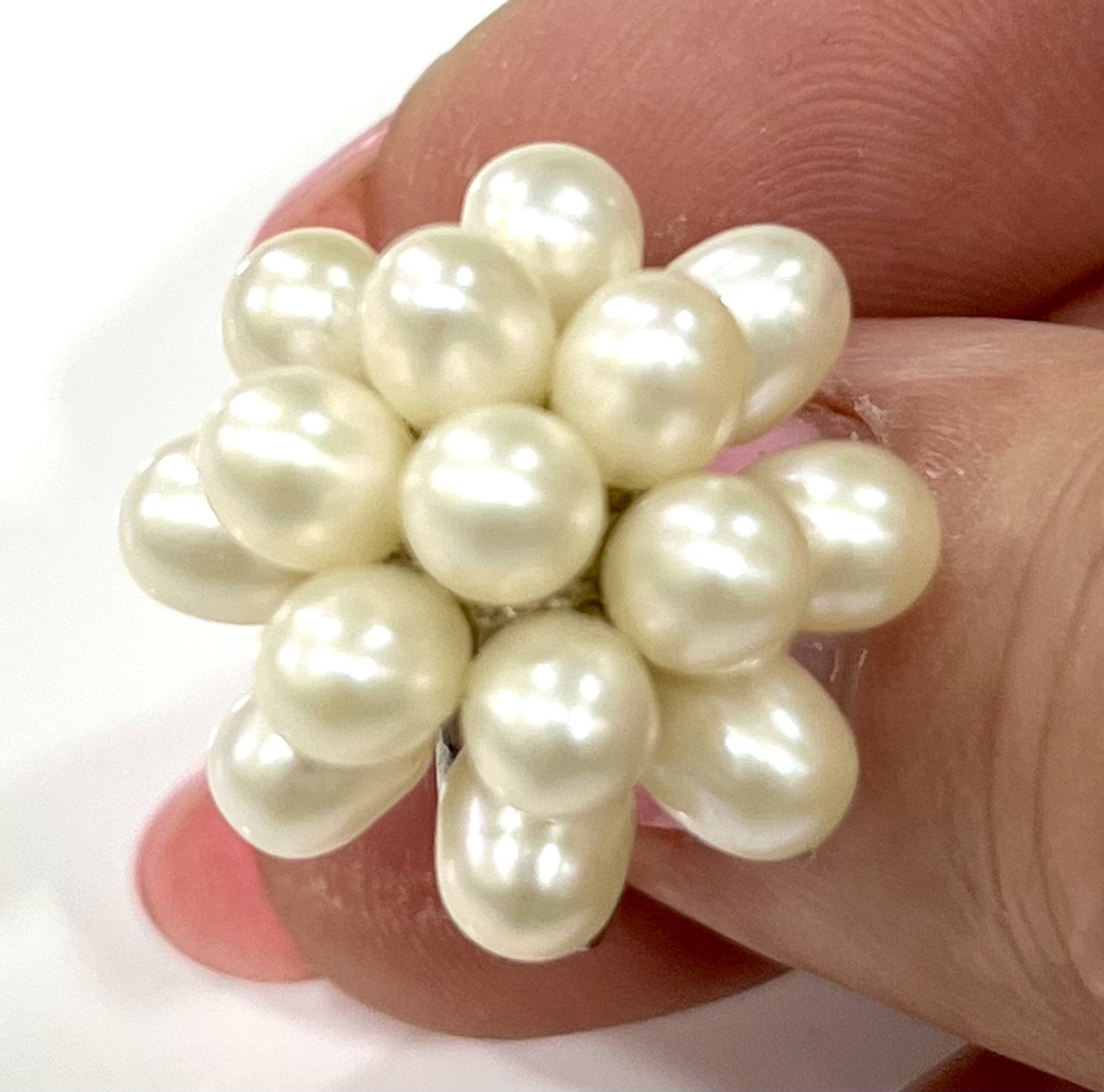 Кільце з натуральними перлами, універсальний розмір