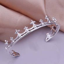 Браслет корона Tiffany (TF-b177). Покриття сріблом 925