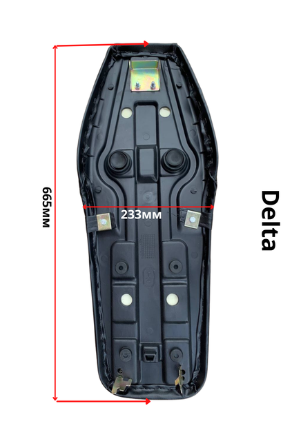 Сиденье для мопеда Delta (Дельта) цельное - фото 1 - id-p1693612059