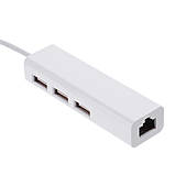 USB 3.1 Type-C - RJ45 Ethernet LAN адаптер + хаб 3x USB 2.0, фото 2