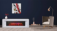 Камінокомплект Електрокамін ArtiFlame Line AF50 Білий Б'янко (зі звуком) Електричний 3D Камін, фото 3