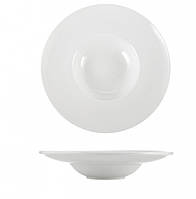 Тарелка глубокая из фарфора для пасты с широким бортом Extra white 11,5* Helios (W118)