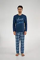 Мужская пижама брюки хлопок Ellen MPK 0880/07/01 синий M