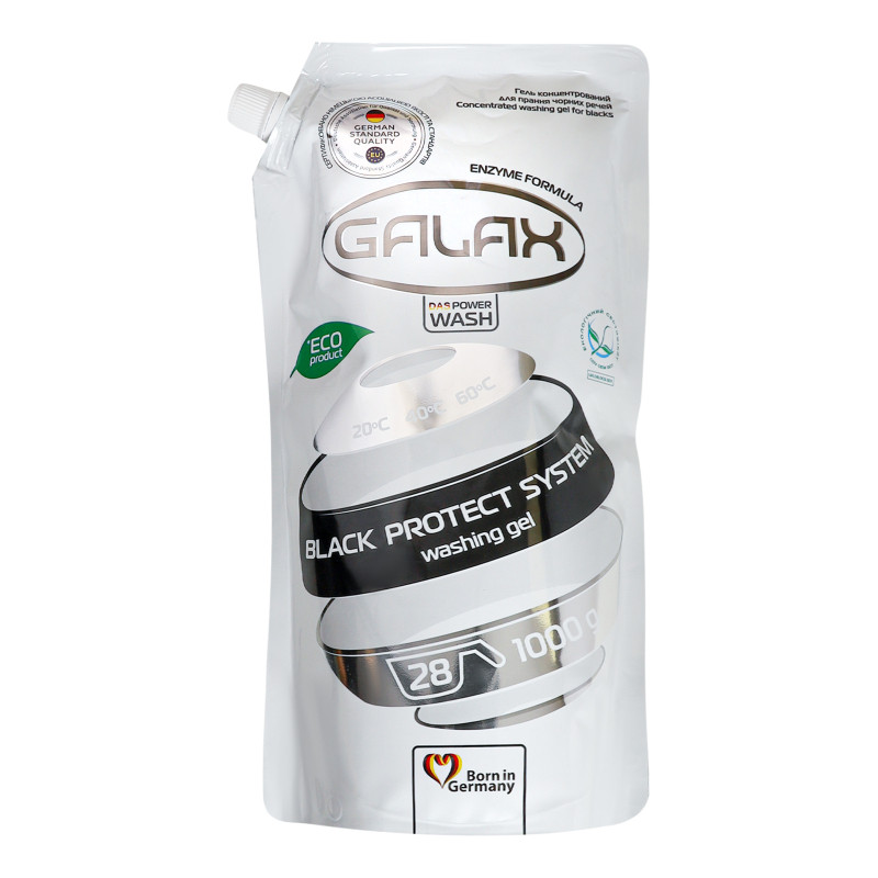 Гель Galax 1 л концентрований для прання чорних речей (4260637720689)