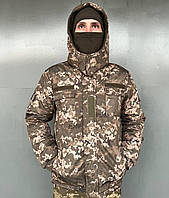 Бушлат-Куртка тактична Soft Shell Піксель ЗСУ, Куртка піксель Вологостійка, Бушлат піксель